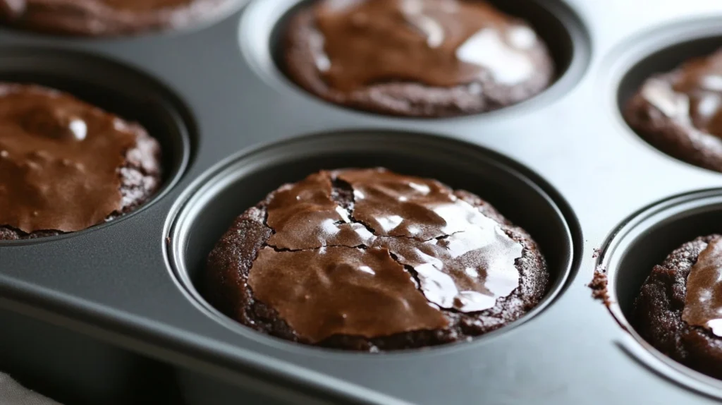 Decorated brownie bites on a tray with sprinkles and chocolate drizzle.